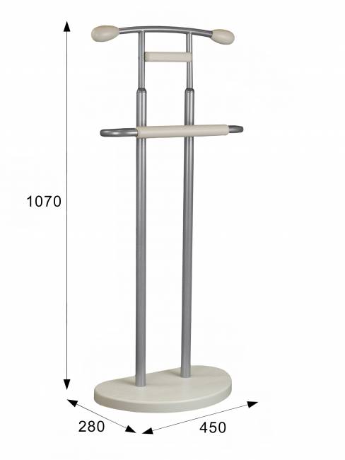 Вешалка костюмная ГАЛАНТ 333 металлик/слоновая кость