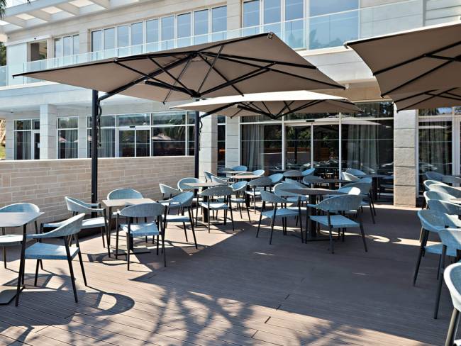 Зонт профессиональный 2.9х2.9 м Astro Carbon графит, слоновая кость 2900х2900 мм