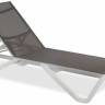 Шезлонг-лежак металлический Wave белый, тортора 1910х715х300 мм Шезлонг-лежак металлический Wave белый, тортора 1910х715х300 мм