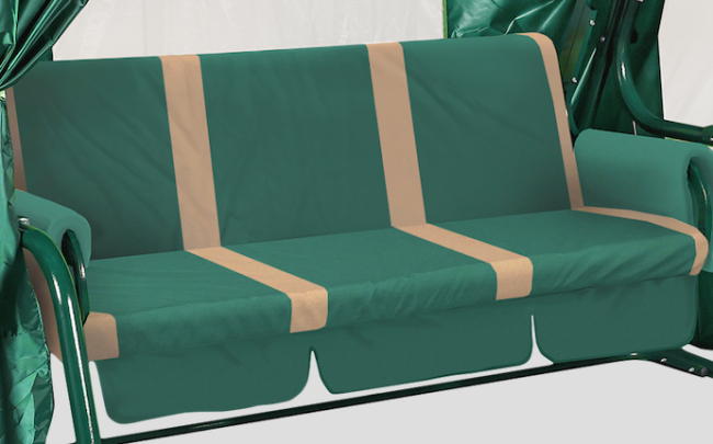 Садовые качели ТОРНАДО LUX зеленые