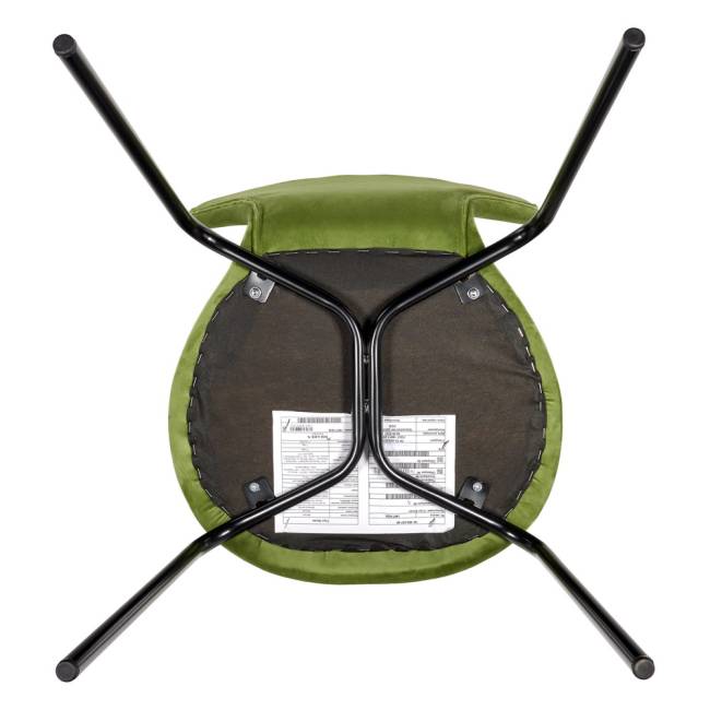 Стул Seven Style светло-зеленый велюр, чёрные ножки