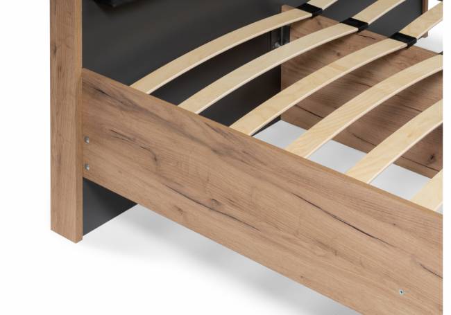 Кровать Тхан 180х200 дуб крафт золотой / антрацит