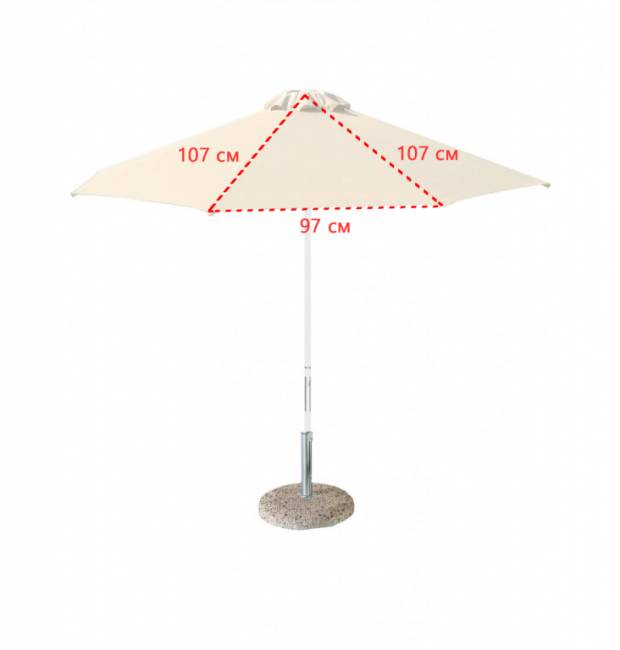 Зонт пляжный профессиональный Ø2.25 м Kiwi Clips бежевый Ø2250 мм Зонт пляжный профессиональный Ø2.25 м Kiwi Clips бежевый Ø2250 мм