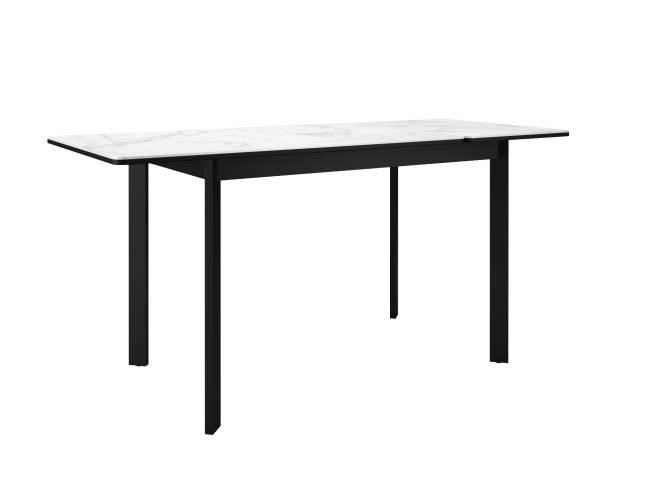 Стол DikLine LK110 Керамика Белый мрамор/подстолье черное/опоры черные