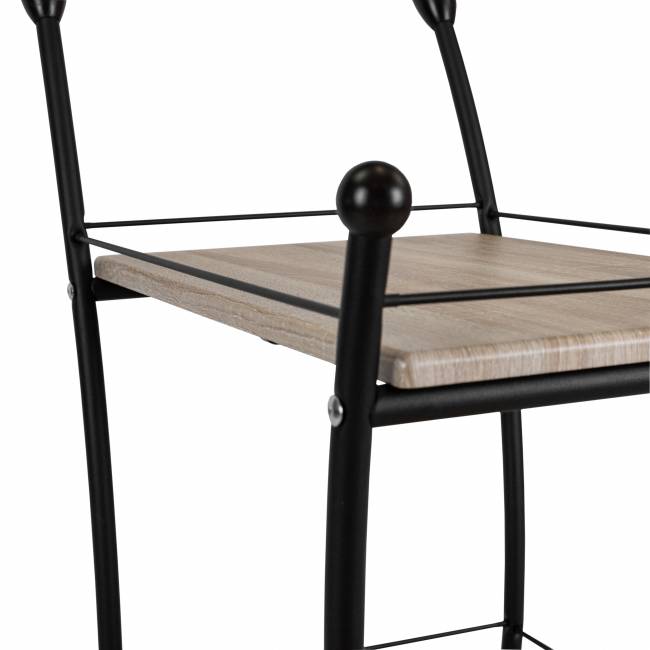 Стол сервировочный Марко дуб сонома/эбеновое дерево/черный