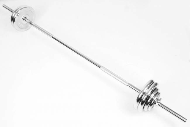 Набор гантелей и штанга хромированные "ATLAS SPORT", 48 кг