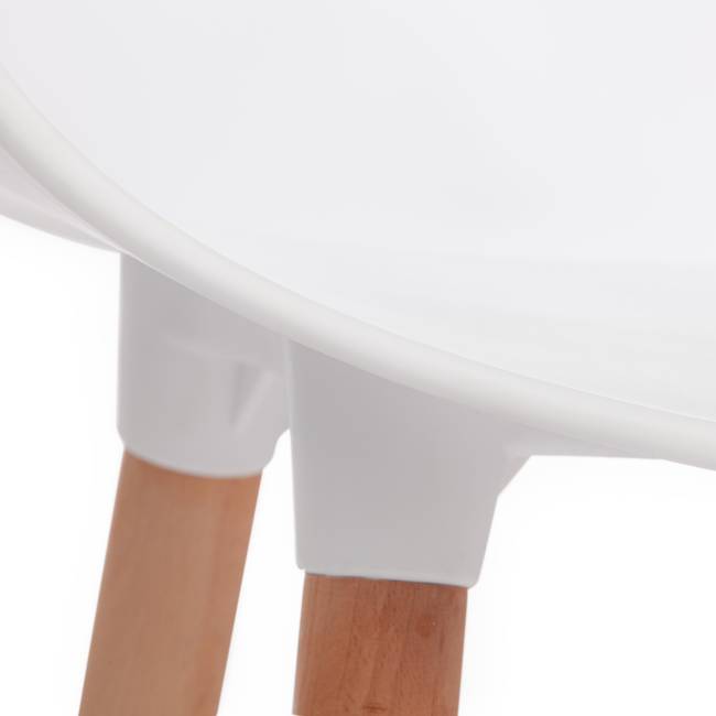Стул QXX (mod. C1058-1) пластик/дерево, 60 х 53 х 81 см, White (Белый) 70029/ натуральный (Комплект из 4 шт.) белый пластик/дерево Стул QXX (mod. C1058-1) пластик/дерево, 60 х 53 х 81 см, White (Белый) 70029/ натуральный (Комплект из 4 шт.) белый пластик/дерево