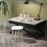 Стол универсальный трансформируемый АНДРЭ Loft ЛДСП терраццо/чёрный Стол универсальный трансформируемый АНДРЭ Loft ЛДСП терраццо/чёрный