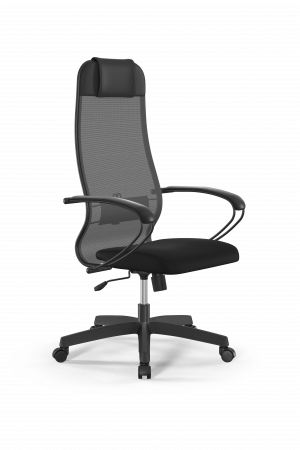 Кресло Sit 10 B1-111K - X2+UMF(X1) /Ub00/Wh00/K1bL(M09.B02.G15.W01), тем.серый-черный