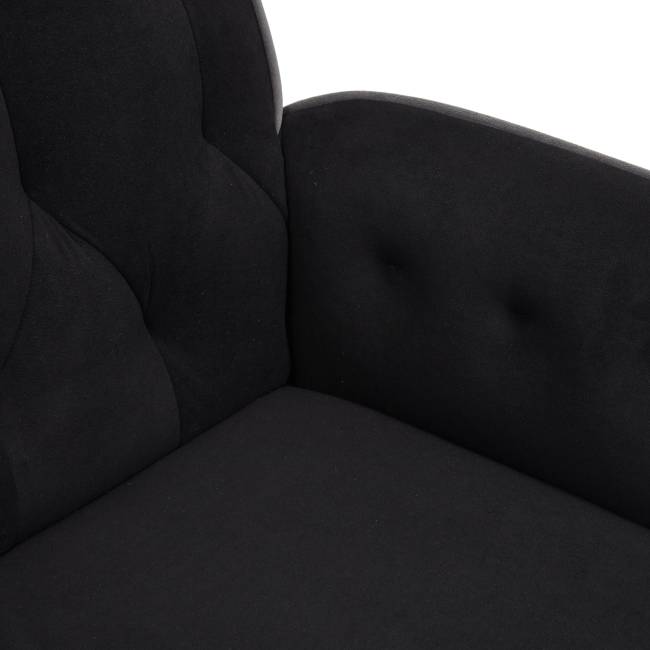 Кресло Madrid/Мадрид флок , черный, 35 черный флок
