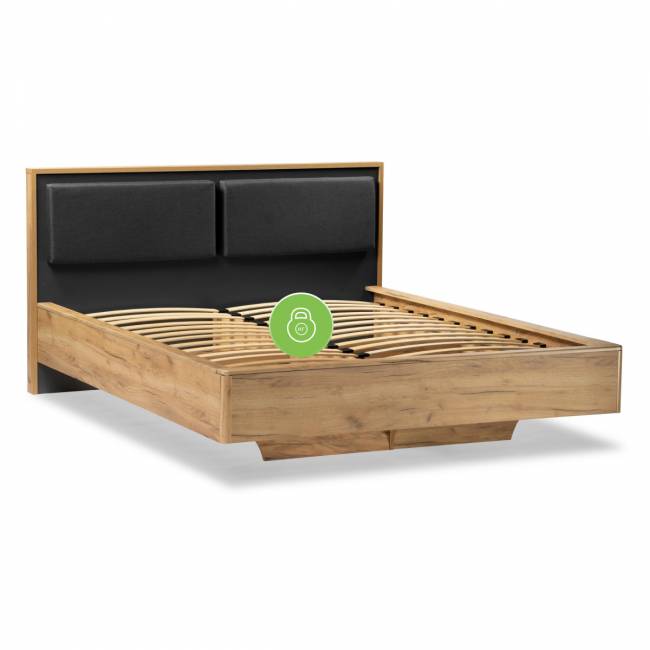 Кровать Клауд 160х200 парящая дуб крафт золотой / антрацит