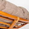 Кресло-качалка PAPASAN/ПАПАСАН w 23/01 B /с подушкой/ 115х78х104 см, Cognac (коньяк), экошерсть Коричневый, 1811-5