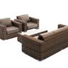 "Боно" лаунж-зона из искусственного ротанга, цвет коричневый