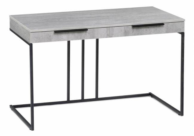 Льюис Лофт 120х65х75 бетон / черный матовый