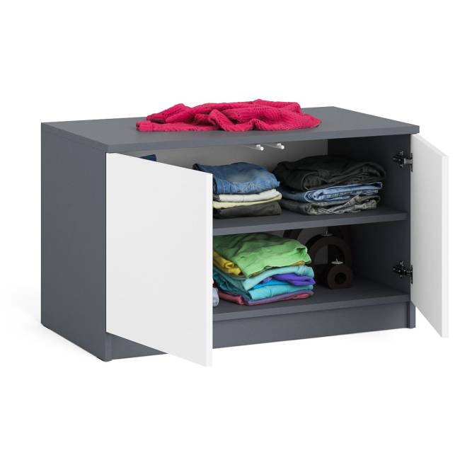 Тумба/антресоль Мори МА900.1 цвет графит/белый Тумба/антресоль Мори МА900.1 цвет графит/белый