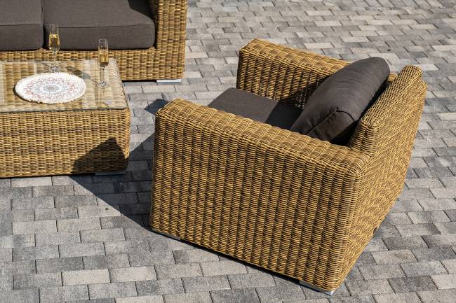 "Боно" лаунж-зона из искусственного ротанга, цвет соломенный "Боно" лаунж-зона из искусственного ротанга, цвет соломенный