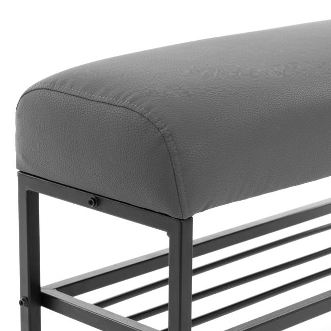 Банкетка-обувница Charli Lux/Чарли Люкс экокожа , Sharp Графит графитовый экокожа