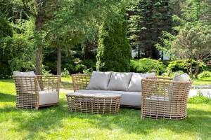 "Валенсия" лаунж-зона из искусственного ротанга, цвет соломенный "Валенсия" лаунж-зона из искусственного ротанга, цвет соломенный