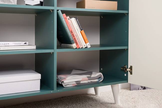 Комод-тумба Либера 16.230.01 цвет пасифай/белый, фасады с рисунком Тропический лес