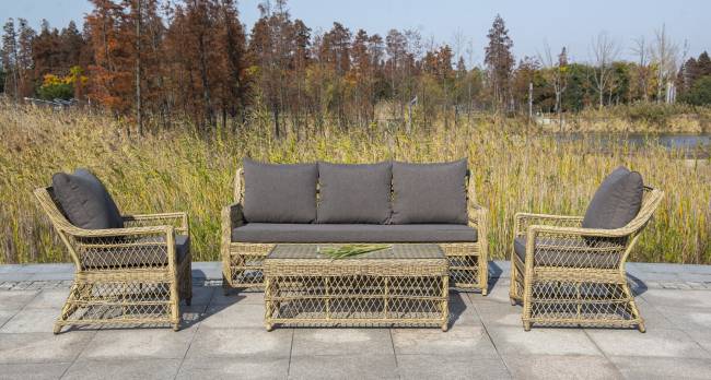 "Гранд Латте" кресло из искусственного ротанга, цвет соломенный "Гранд Латте" кресло из искусственного ротанга, цвет соломенный