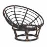 Кресло PAPASAN/ПАПАСАН 23/01 W  /с подушкой/ диаметр подушки 129 см, 115х101х104 см, Antique brown (античный черно-коричневый), ткань Старт
