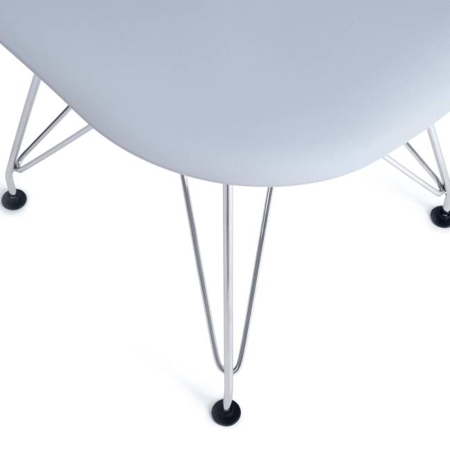 Стул CINDY IRON CHAIR (EAMES) (mod. 002) металл, пластик, 51x46x82,5, серый (Комплект из 4 шт.) серый металл, пластик