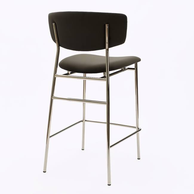 Дизайнерский полубарный стул Marko графит, основание хром