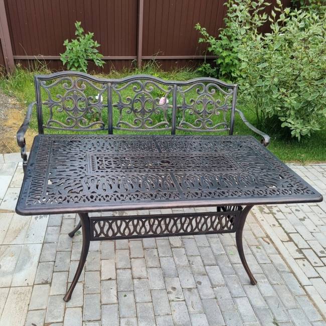 Стол из литого алюминия Rimini 150