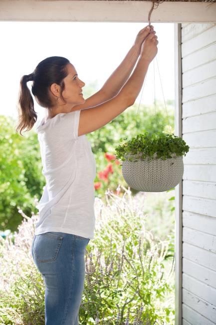 Кашпо Cozies S подвесное коричневый Кашпо Cozies S подвесное коричневый