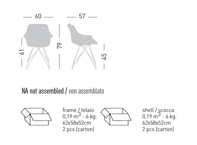 Кресло пластиковое More TC 600х570х790 мм