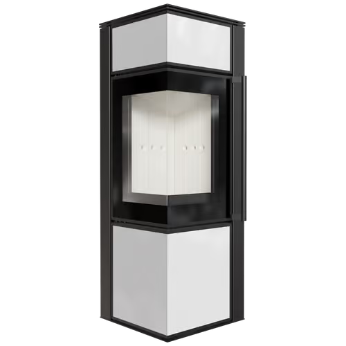 Печь Kratki PRO TORA/S, 8 кВт, белое стекло