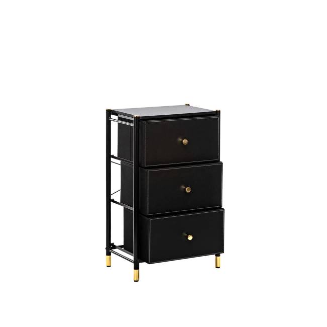 Комод Leset Хайди 3 ящика Чёрный Чёрный