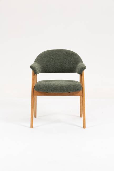 Стул обеденный Tavu с деревянными ножками зеленый 2 шт.