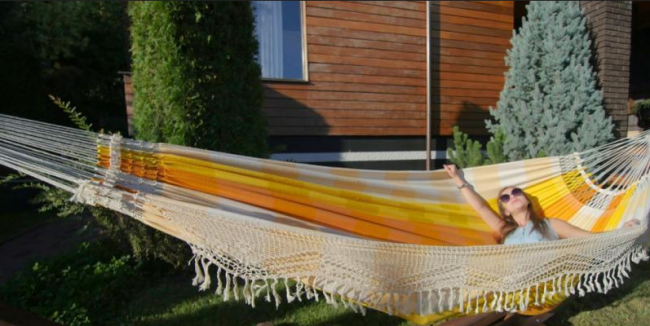 Гамак двухместный SUN FLOWER желтый mixed