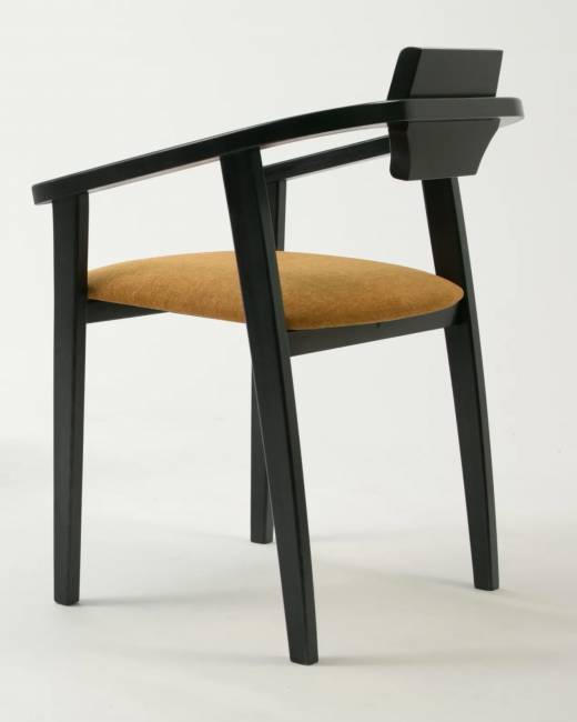 Стул-кресло Челси ПМ чёрный/карри