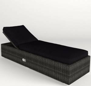 Лежак "Севилья", из искусственного ротанга, серый, темно-серый, черный Лежак "Севилья", из искусственного ротанга, серый, темно-серый, черный