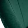 Кресло дизайнерское DOBRIN EDISON BLACK, зеленый велюр (1922-9)