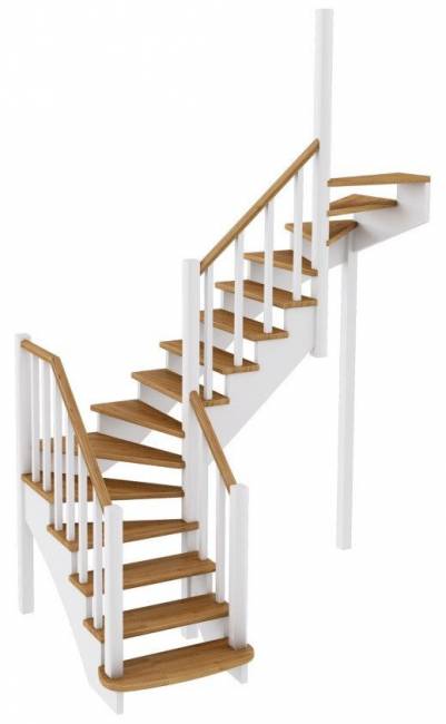 Деревянная лестница К-009м Деревянная лестница К-009м