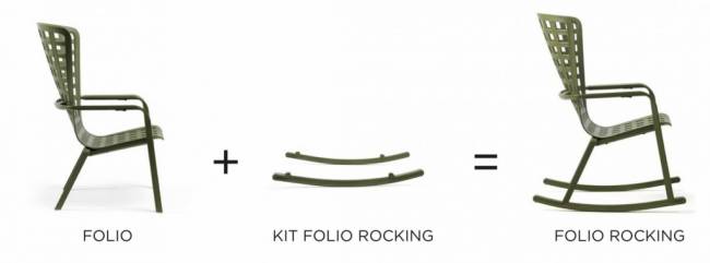 Комплект полозьев для кресла-качалки Kit Folio Rocking тортора 910х97х98 мм
