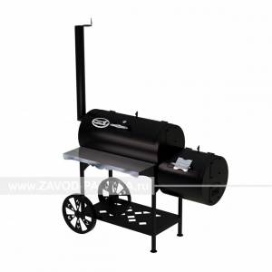 Гриль-Смокер XL, из стали толщиной 3 мм, с топкой справа, в термостойкой покраске