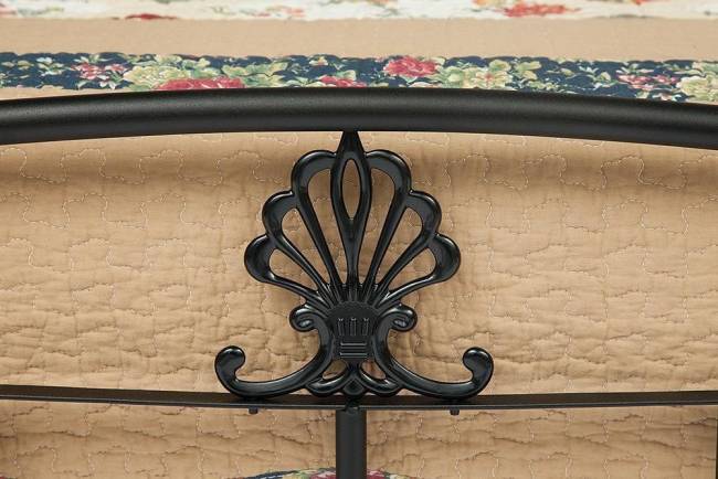 Кровать РУМБА (AT-203)/ RUMBA дерево гевея/металл, 90*200 см (Single bed), красный дуб/черный дуб темный дерево гевея/металл