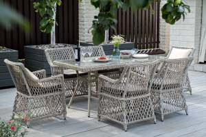 "Латте" обеденная группа плетеная, цвет бежевый "Латте" обеденная группа плетеная, цвет бежевый