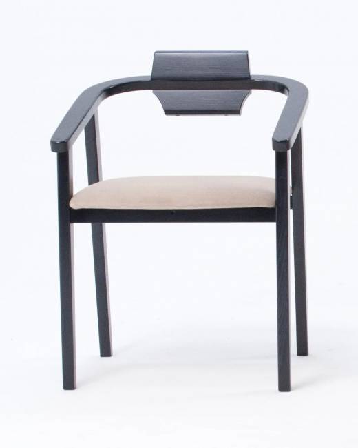 Стул-кресло Челси ПМ чёрный/бежевый