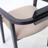 Стул-кресло Челси ПМ чёрный/бежевый