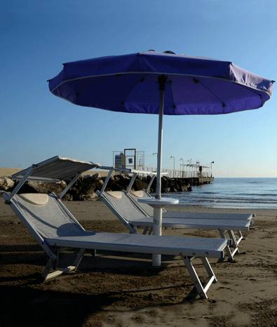 Столик для зонтов с опорой Table белый Ø400х1200 мм