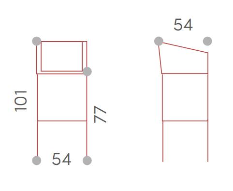 Кресло барное плетеное Panama антрацит, коричневый 540х540х1010 мм