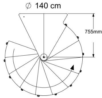 Винтовая лестница Montreal STYLE d140 Белый