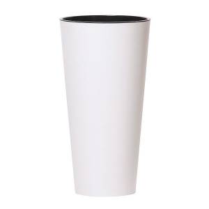 Кашпо для цветов "Prosperplast Tubus Slim", белый, 3,3+2л