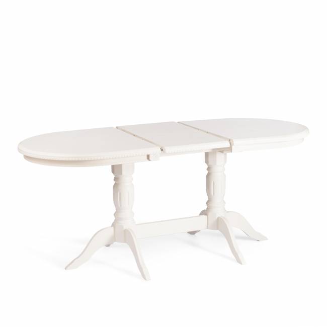 Стол COPPOLA бук, мдф, 140+40x80x77см, Ivory white Ivory white бук, мдф Стол COPPOLA бук, мдф, 140+40x80x77см, Ivory white Ivory white бук, мдф