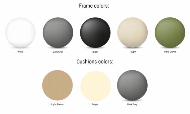 Комплект пластиковой мебели Portofino Lounge черный, светло-коричневый Комплект пластиковой мебели Portofino Lounge черный, светло-коричневый